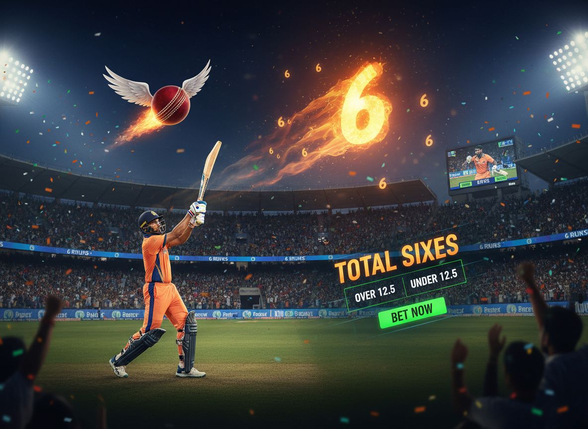 Betting on total sixes in match